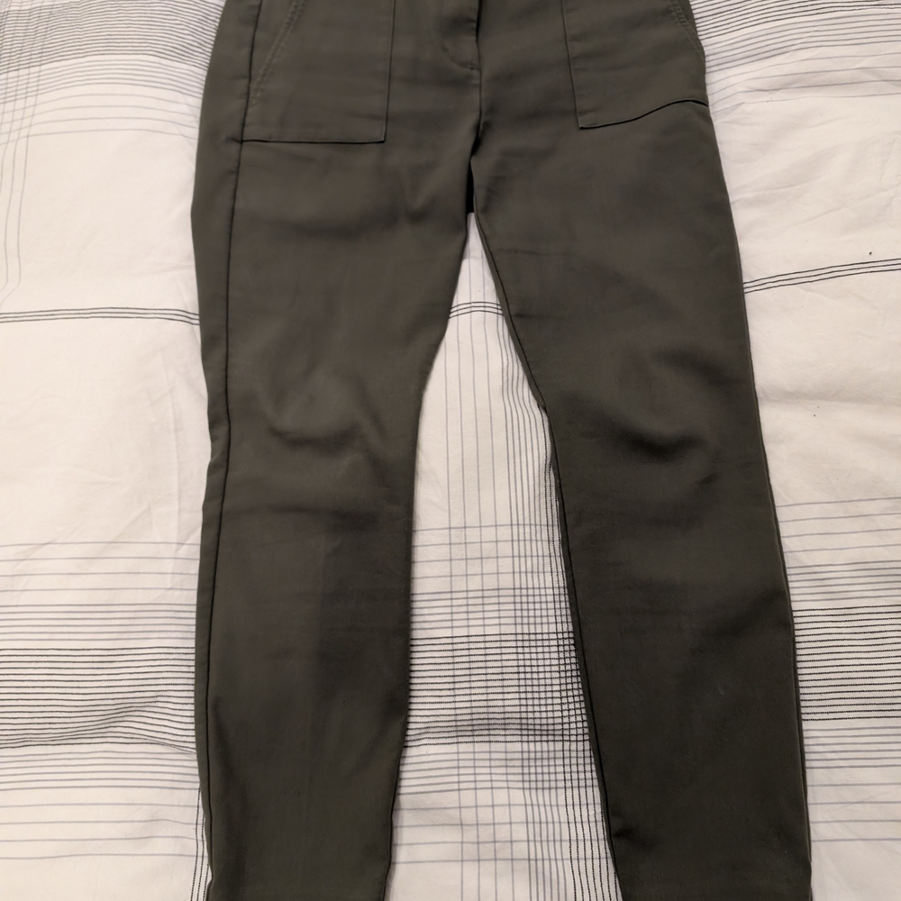 LOFT Petite Army Green Trousers